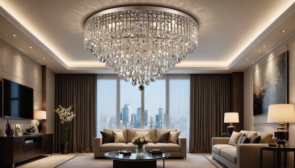 Tendances 2025 : le retour du plafonnier en cristal